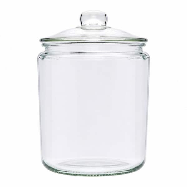 1 Piece 1 Gallon Glass Canister, Cookie Jar and Candy Jar with Airtight Lid, Large Food Storage Container