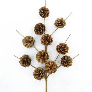 20 in. Decorative Spray-Small Pinecone