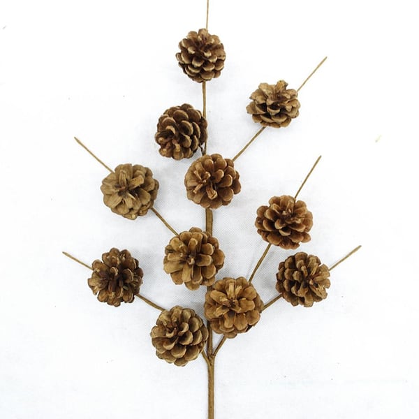 Home Accents Holiday 20 in. Decorative Spray-Small Pinecone