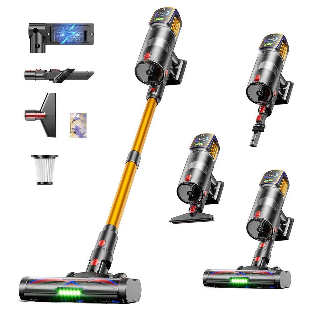 Bagless Cordless Stick Vacuum Cleaner w 8-Layer Filtration, 65 Min Runtime, LED Display for Floors, Carpets, Pet Hair price history on PriceWatchPro