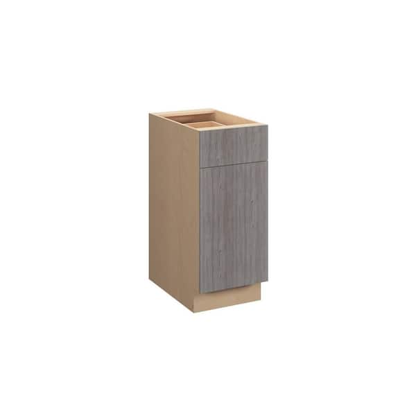 Saratoga Slab 18 in. W x 34.5 in. H x 24 in. D in Greywood Plywood Assembled Base Cabinet