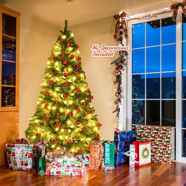 7.5 ft. Artificial Christmas Tree 1346 Tips Premium Hinged PVC Holiday Decor