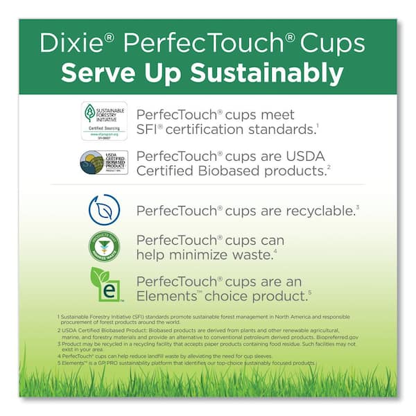 Dixie PerfecTouch Hot Cups, Coffee Dreams Design, 16 oz - 500 count