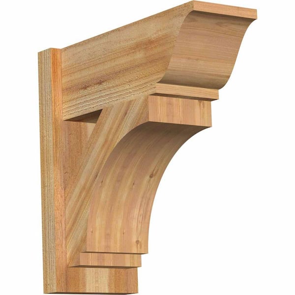 Ekena Millwork 8 in. x 20 in. x 20 in. Western Red Cedar Imperial Traditional Rough Sawn Outlooker