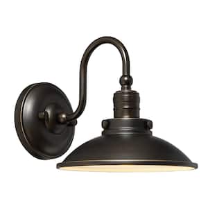 Baytree Lane 1-Light Oil Rubbed Bronze Outdoor Integrated Wall Lantern Sconce