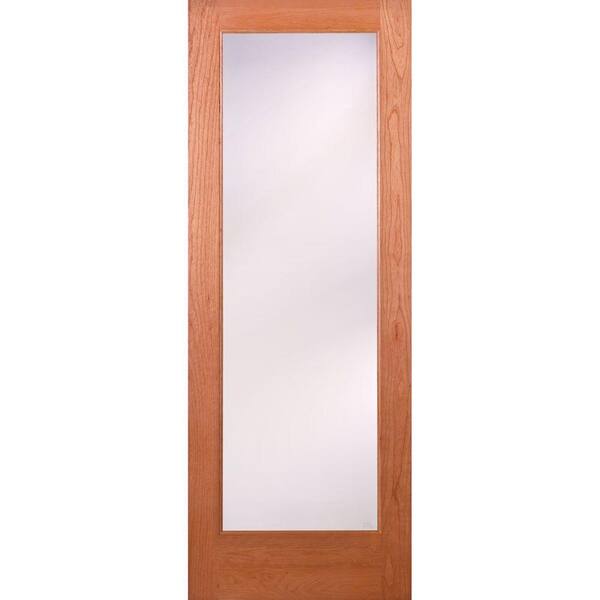 Feather River Doors 36 in. x 80 in. 1 Lite Unfinished Cherry Privacy Woodgrain Interior Door Slab