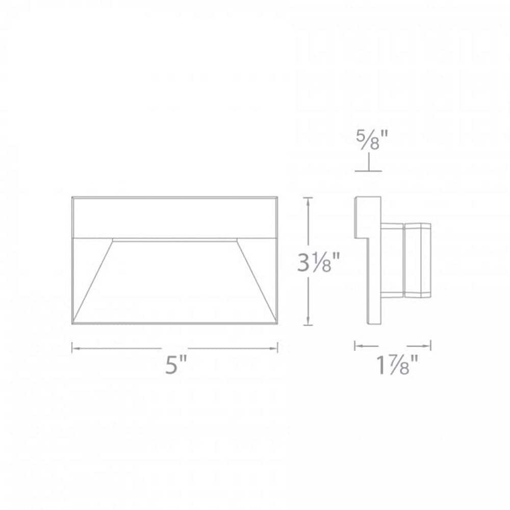 Sleek Black Aluminum LED Step Light - Dimmable, Energy Star Certified