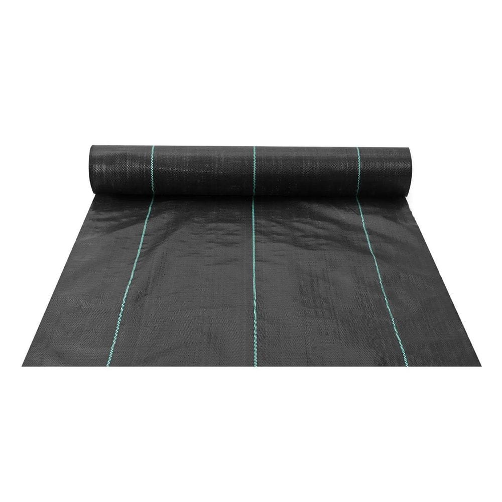 4ft x 100ft Heavy Duty Weed Barrier Landscape Fabric, Woven PP Weed Control Mat, Driveway & Garden Ground Cover, Black price history on PriceWatchPro