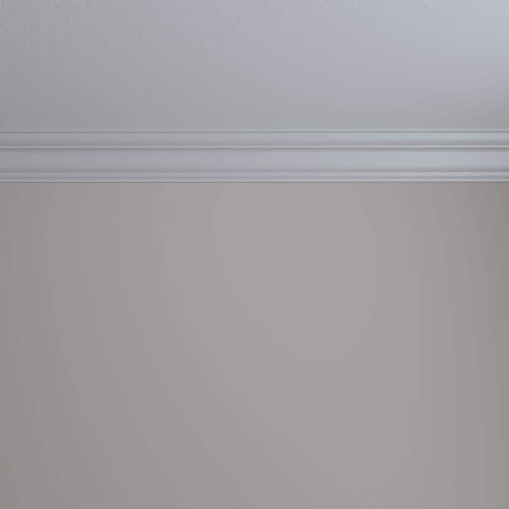 Queenstown Smooth White Polyurethane Crown Moulding