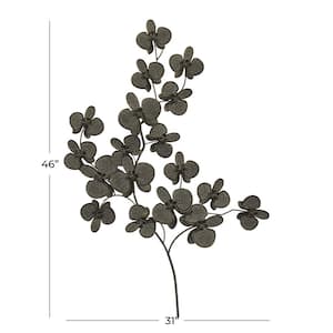 46 in. x 31 in. Black Metal Contemporary Wall Decor