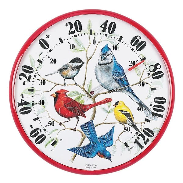 AcuRite 12.5 in. Songbirds Analog Thermometer
