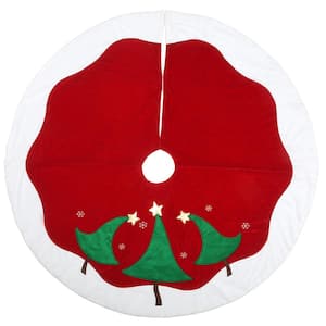 48 in. General Store Red and White Christmas Tree Skirt