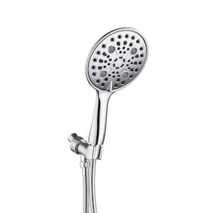 8-Spray Patterns with 2.5 GPM 6 in. Wall Mount Rain Fixed Shower Head in Chrome