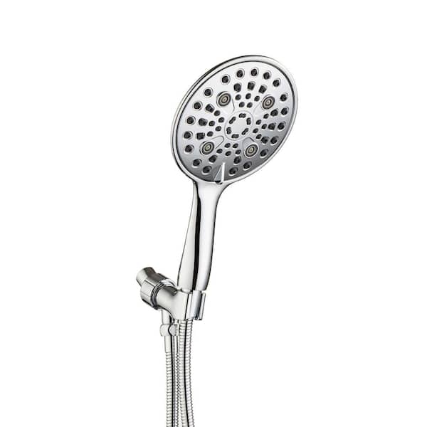 Unbranded 8-Spray Patterns with 2.5 GPM 6 in. Wall Mount Rain Fixed Shower Head in Chrome