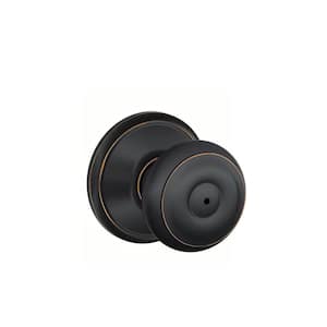 Schlage Plymouth Matte Black Privacy Bed/Bath Door Knob F40 G PLY 622 - The  Home Depot