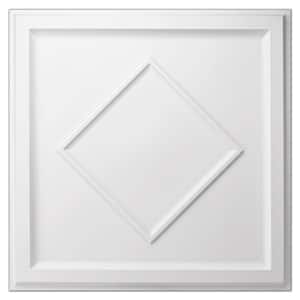 White 2 ft. x 2 ft. PVC Drop Lay-In Glue up Ceiling Tiles 3D Wall Panel for Interior Wall Decor (48 sq. ft./case)