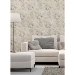 Shelly Grey Toucan Toile Wallpaper Sample