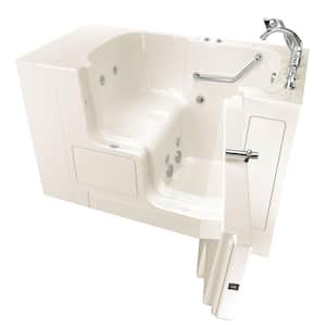 Gelcoat Value Series 52 in. Right Hand Touch Control Walk-In Whirlpool Bathtub with Outward Opening Door in Linen