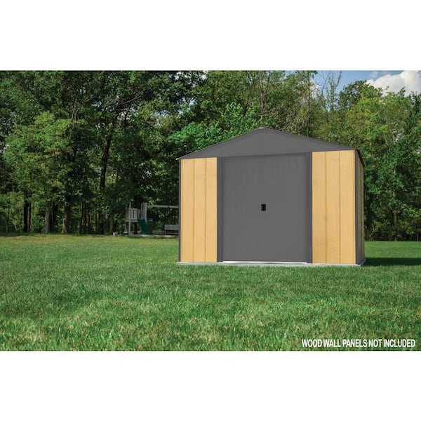 Arrow Ironwood 10 ft. W x 12 ft. D Anthracite-Finish Galvanized
