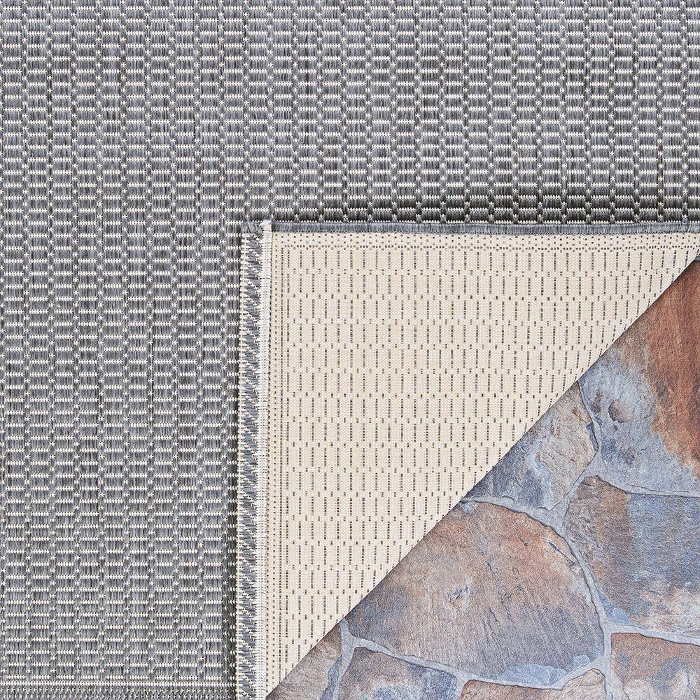 Couristan 5'3" x 7'6" Gray Rectangular Stain-Resistant Rug
