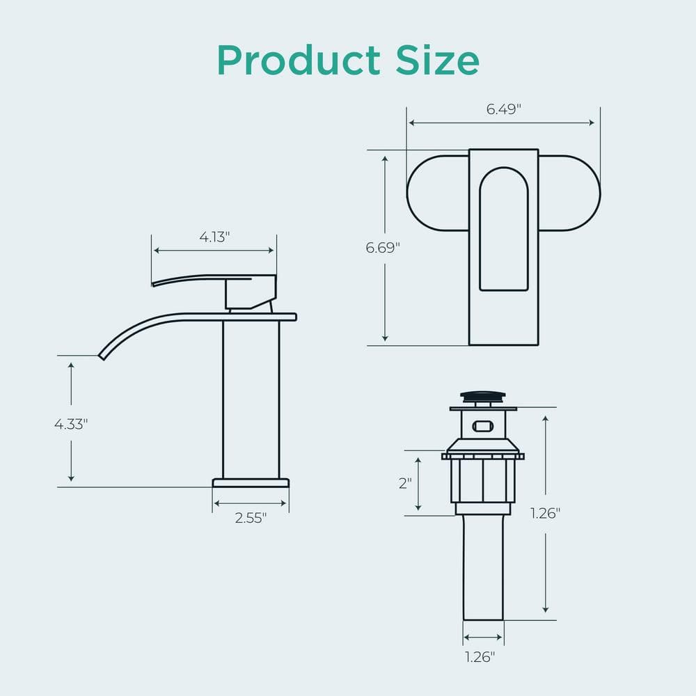 Black and Brushed Gold Stainless Steel Single Handle Bathroom Faucet