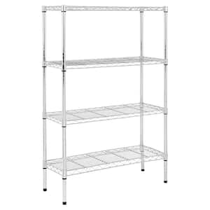 Chrome 4-Tier Adjustable Metal Garage Storage Shelving Unit (36 in. W x 54 in. H x 14 in. D)
