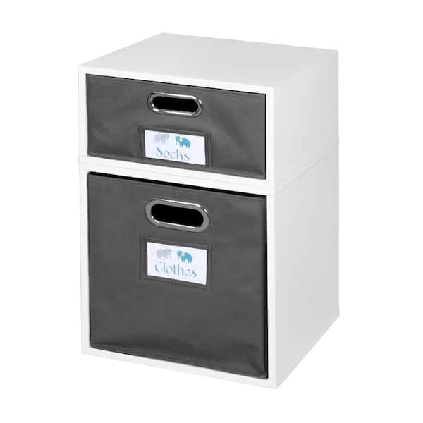 Regency 19.5 in. H x 13 in. W x 13 in. D White Wood 2-Cube Organizer