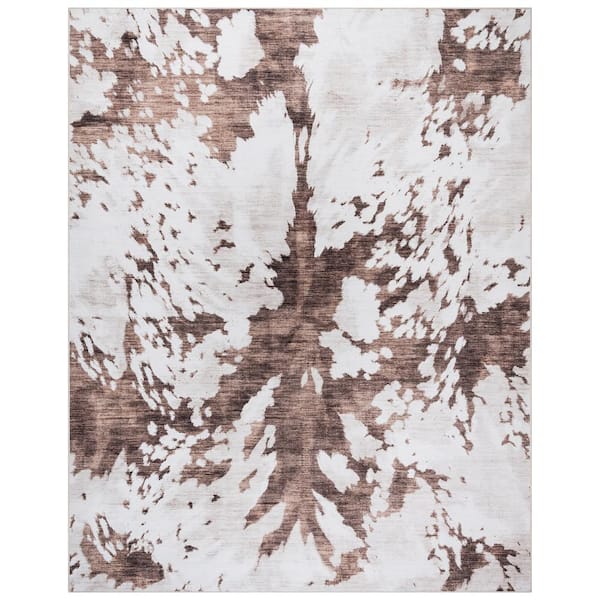 Gertmenian Crystal Print Espresso Charley Cow 6 ft. x 9 ft. Animal Print Digitally Printed Polyester Area Rug