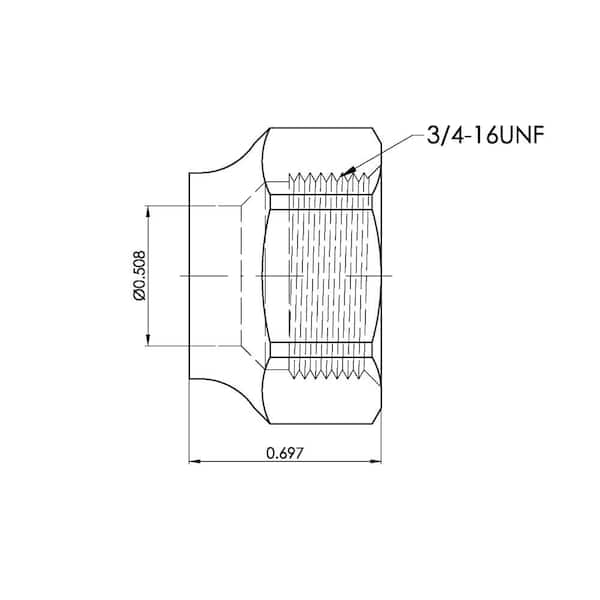 1/2 in. Forged Flare Brass Nut Fitting (2-Pack)