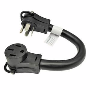 1.5 ft. STW 6/3 Plus 8/1 4-Wire Industrial/Commercial NEMA 14-60P Plug to 14-50R Generator/EV Adapter Cord