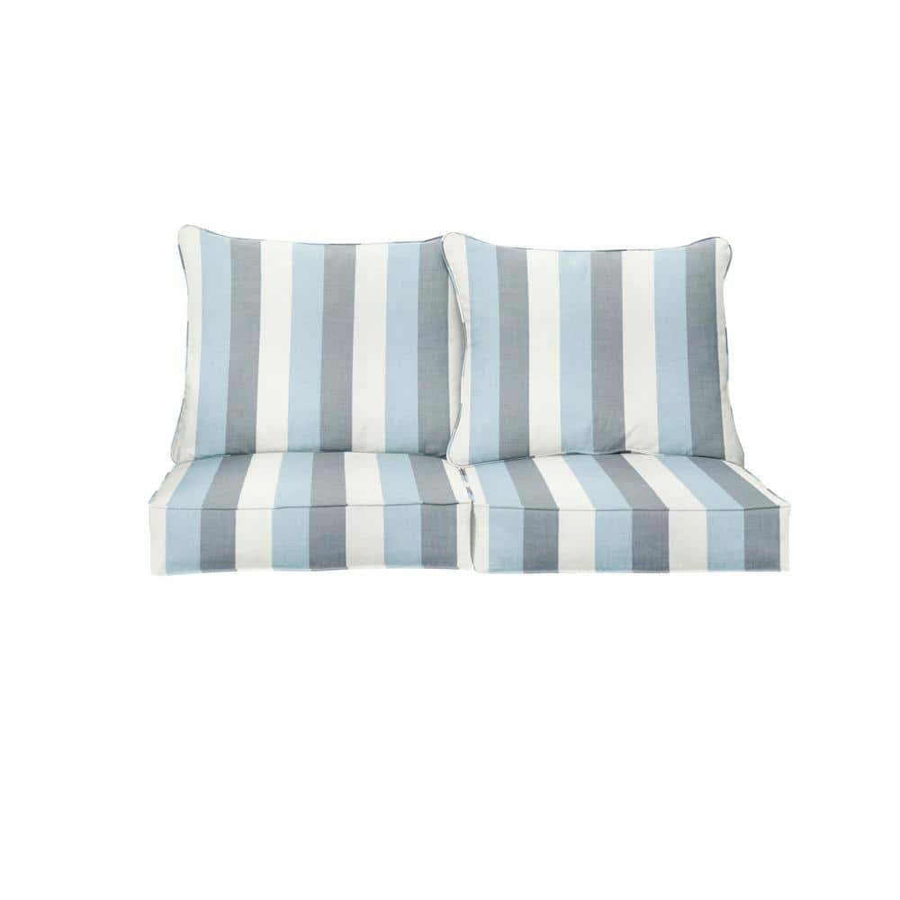 27 x 29 Sunbrella Direction Dew Deep Seating Indoor/Outdoor Loveseat Cushion price history on PriceWatchPro