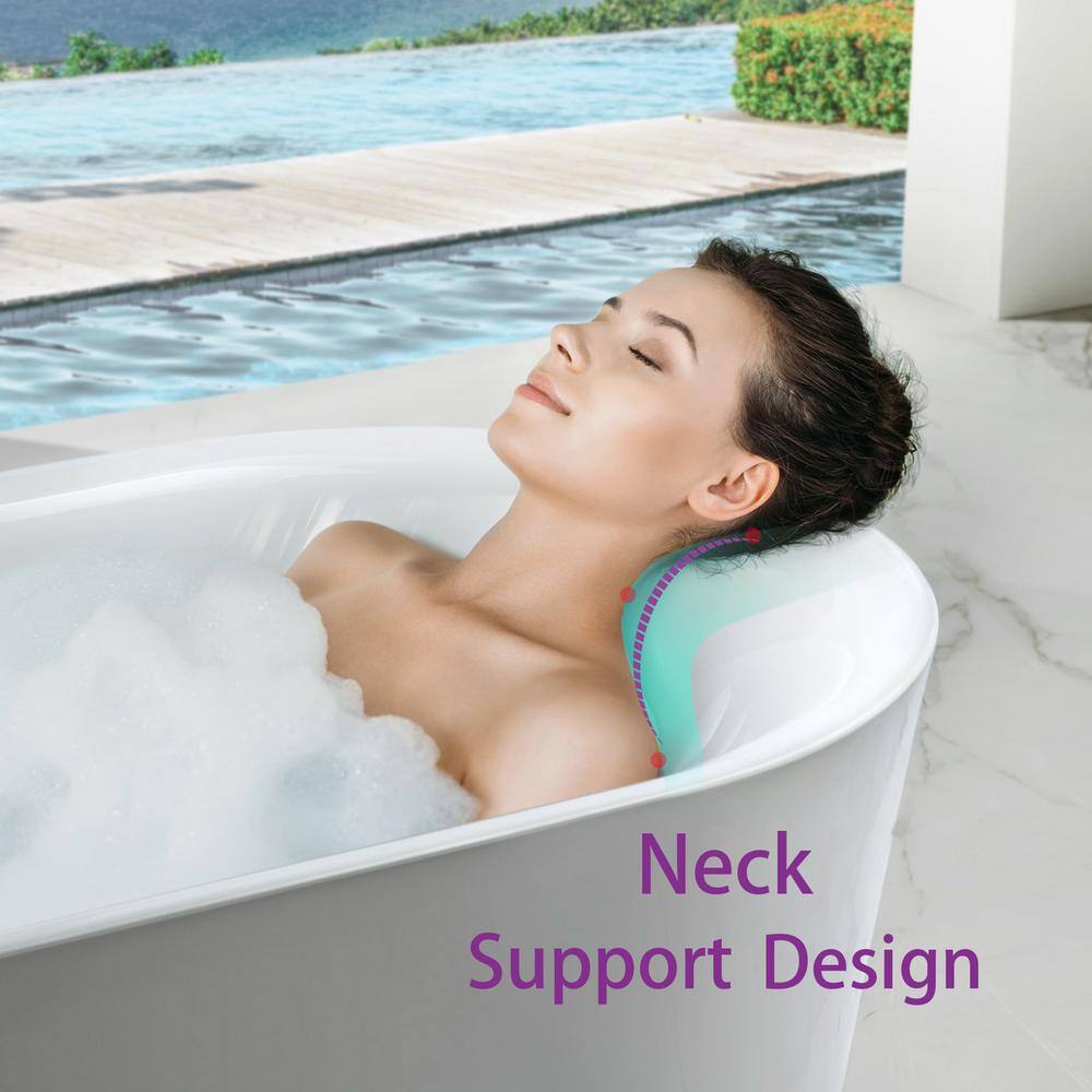 White Acrylic Freestanding Oval Soaking Bathtub