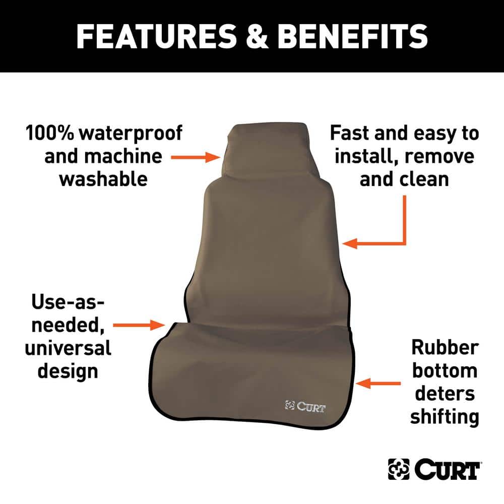Extra-Large Brown Waterproof Bench Seat Cover Protector