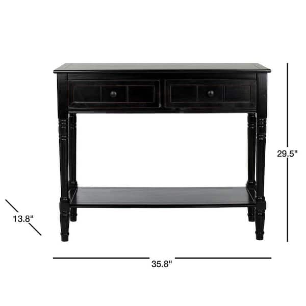 Standard Rectangle Wood Console Table, Distressed Console Table With Storage