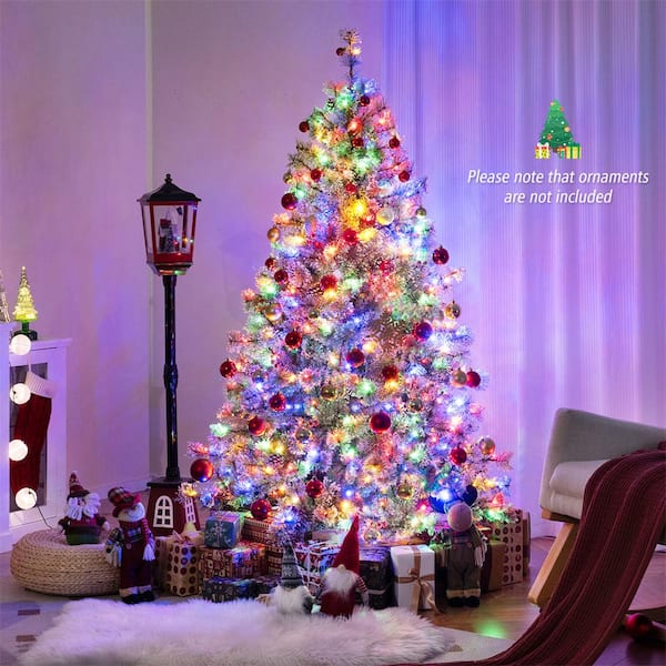 6 ft. Green PreLit Artificial Christmas Tree with 360° Quick Power Connector 598 Pine Needles
