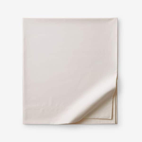 Company Cotton Garment Wash Buff Cotton Percale Twin/Twin XL Flat Sheet