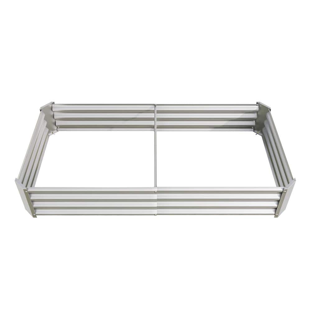 6.0 ft. x 3 ft. x 1 ft. Rectangle Silver Metal Raised Garden Bed, Outdoor Garden Raised Planter Box price history on PriceWatchPro
