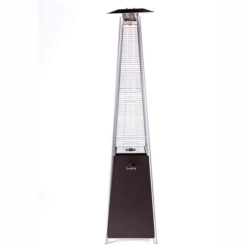 40,000 BTU Brown Quartz Glass Tube Patio Flame Heater with Wheels LWMCAPH00BR The Home Depot