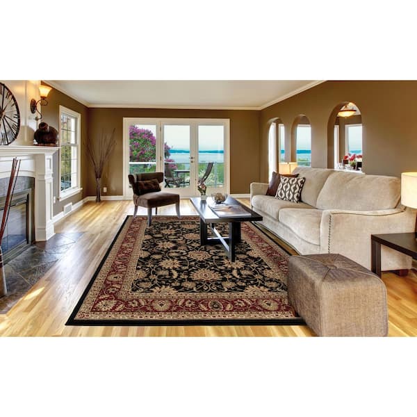 Ankara Mahal Black 7 ft. x 10 ft. Area Rug