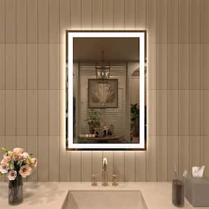 24 in. W x 36 in. H Rectangular Frameless LED Wall Bathroom Vanity Mirror