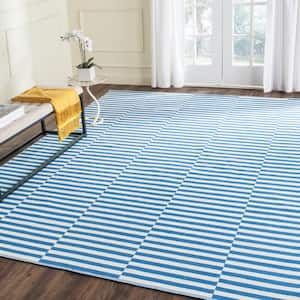 Montauk Ivory/Blue 8 ft. x 10 ft. Striped Area Rug