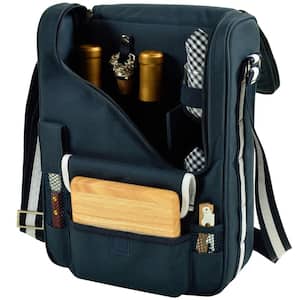Bordeaux Wine and Cheese Cooler Bag with Glass Wine Glasses Equipped for 2