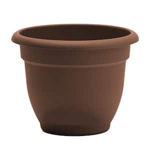Ariana 21.5 in. Chocolate Brown Plastic Self-Watering Planter