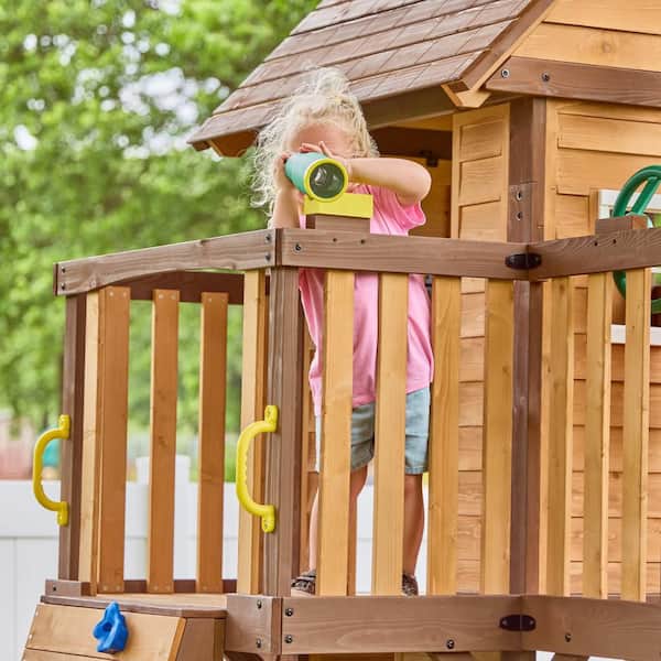 Backyard Discovery Spruce Hollow Spruce Wood Outdoor Swing Set