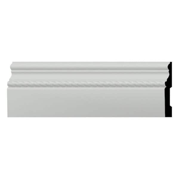 Ekena Millwork SAMPLE - 5/8 in. x 4-1/2 in. x 12 in. Urethane Oslo Rope Baseboard Moulding