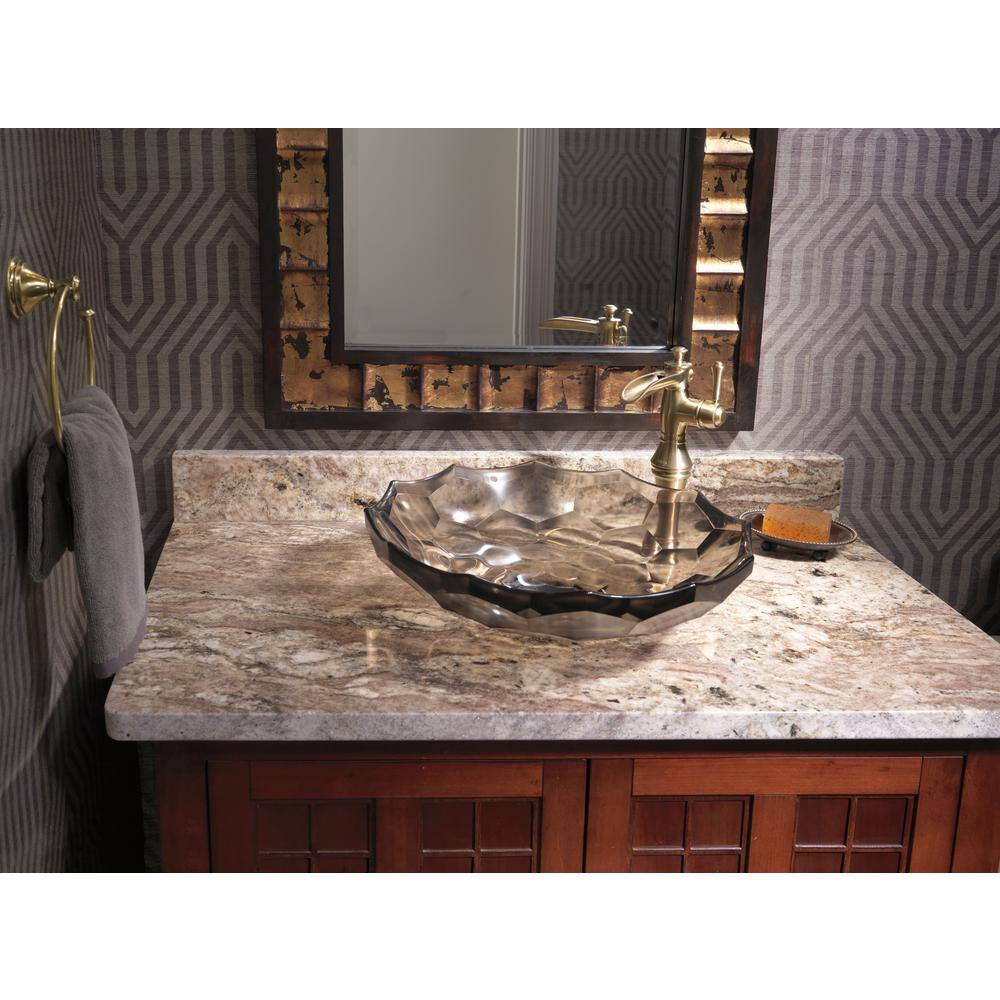 Elegant Single Hole Vessel Bathroom Faucet in Champagne Bronze