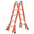 22 ft. Reach Height Multi-Purpose Fiberglass PRO Ladder with 300 lbs. Load Capacity Type IA