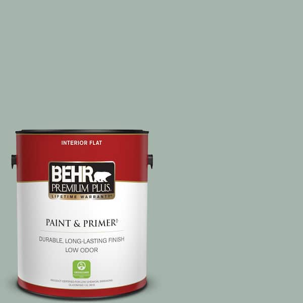BEHR PREMIUM PLUS 1 gal. #460E-3 Smokey Slate Flat Low Odor Interior Paint & Primer