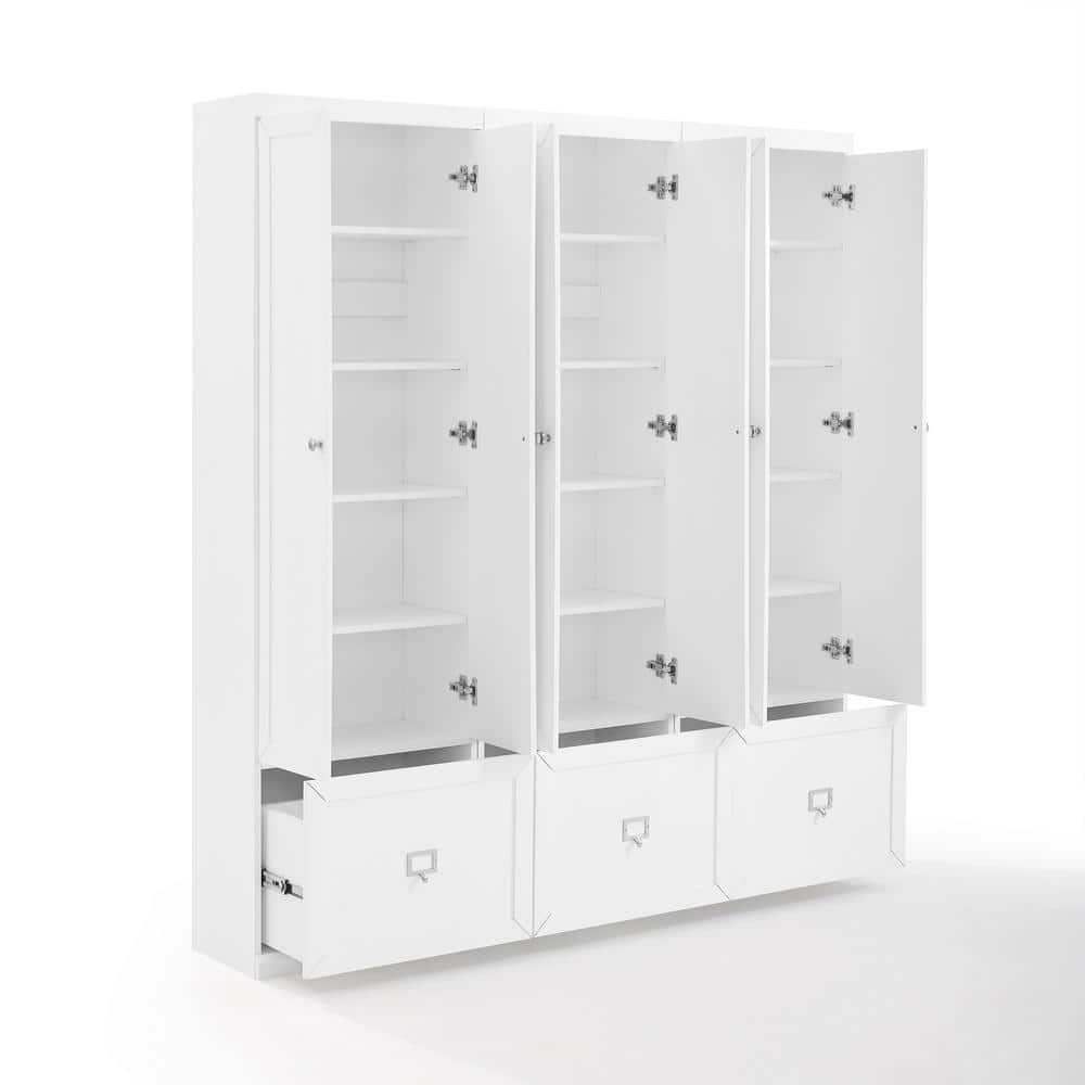 White Modular 3-Piece Entryway Storage Set