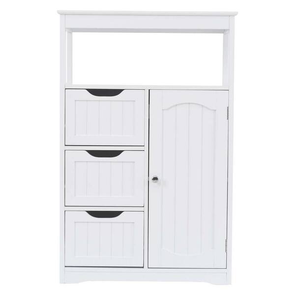 Baxton Studio Bauer 4-Drawer Bathroom Storage Cabinet in White